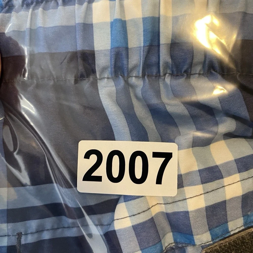 The North Face Mens Swim Trunks Size XL Blue Plaid‎ Lined Beach Board Shorts